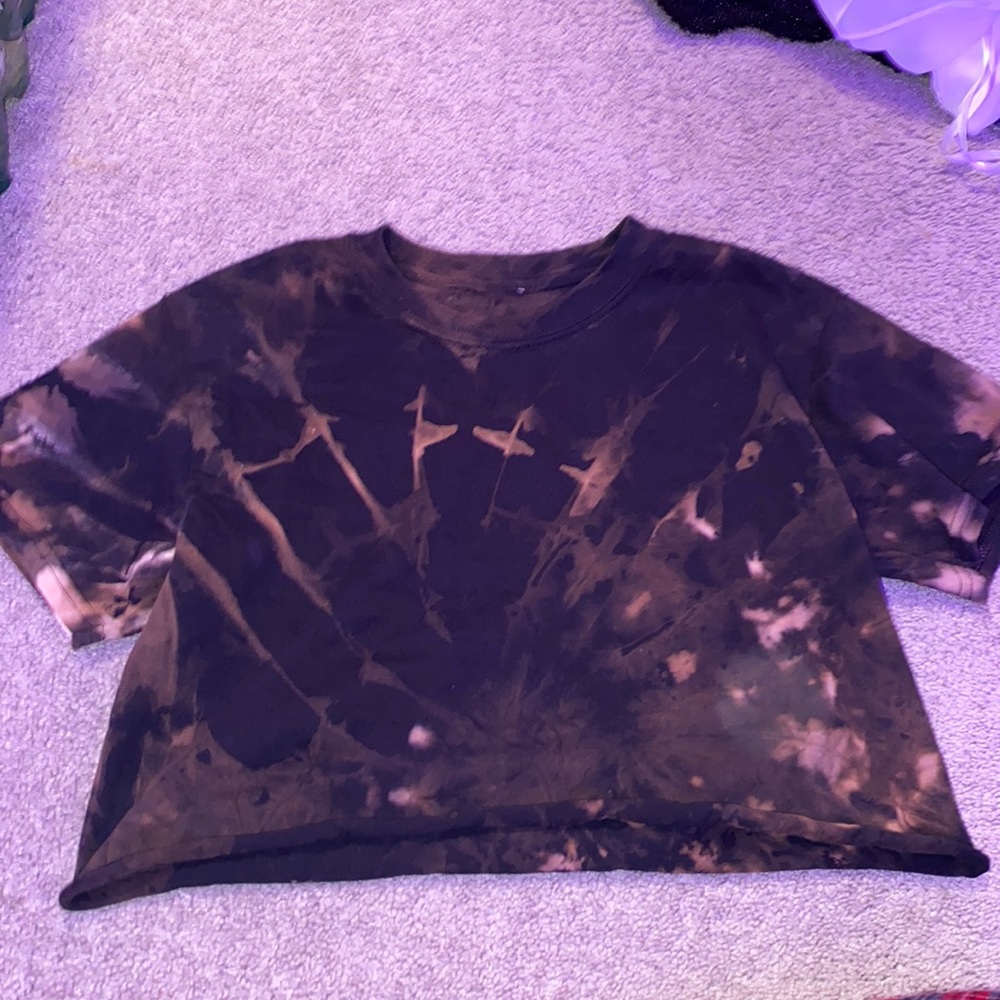 Tie dye cropped Cotten t shirt